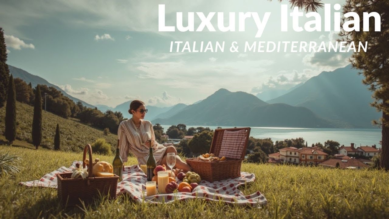 Luxury Italian Lakeside Picnic | Традиционная итальянская музыка и средиземноморские виды