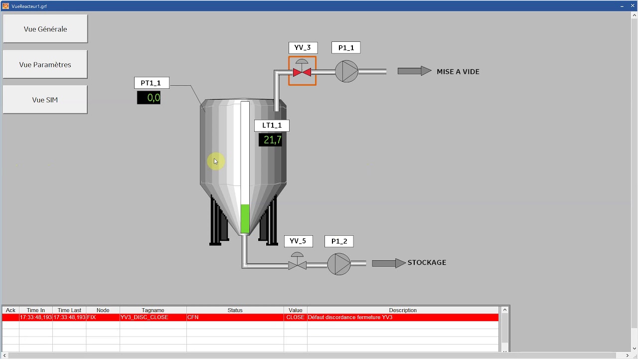 Automatique - Supervision - Gestion d'une vanne iFix