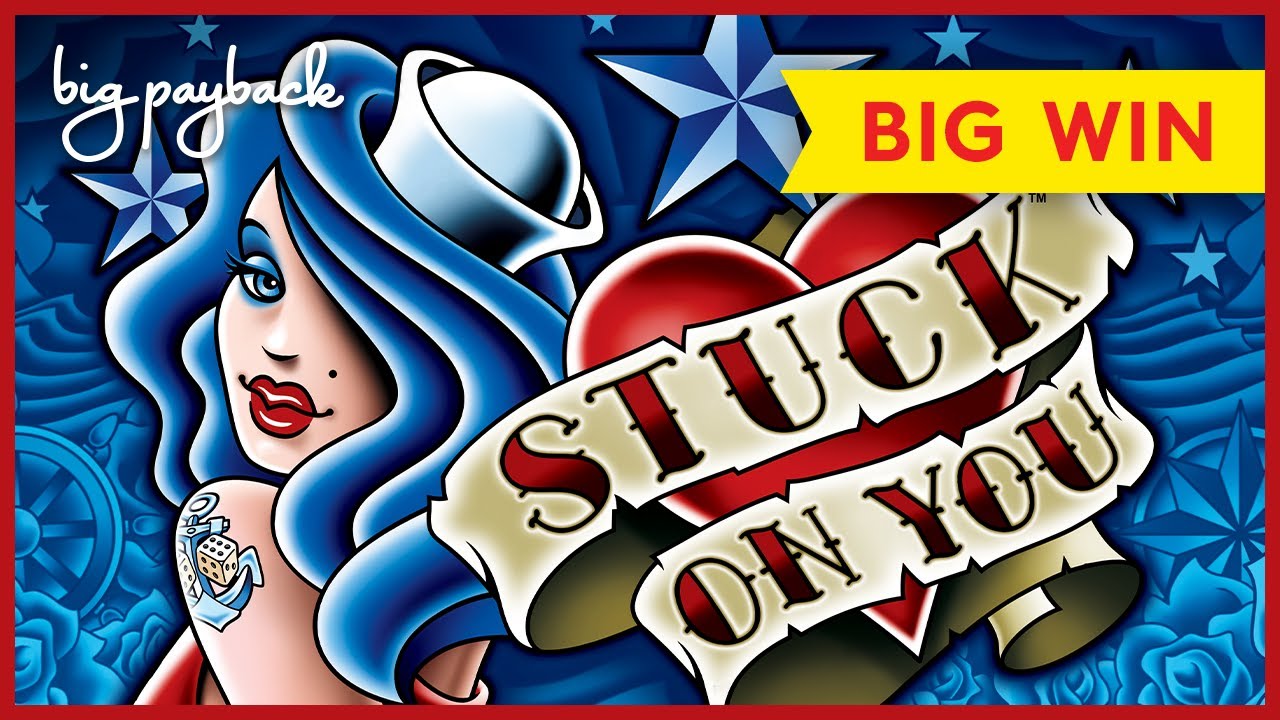 RARE RETRIGGER, WOW! Stuck on You Slot - BIG WIN BONUS!