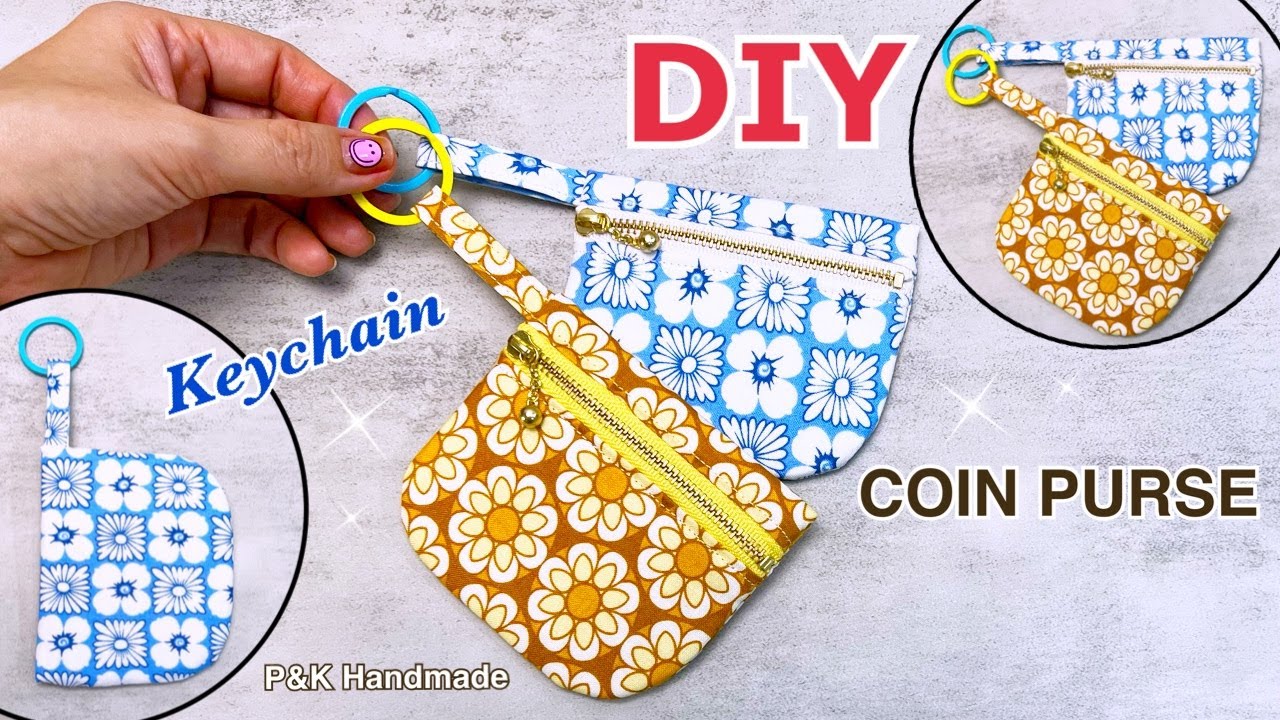 Sewing Ideas💖How to Make Coin Purse | Sewing Tutorial | P&K Handmade | วิธีทำกระเป๋าใส่เหรียญ | Diy