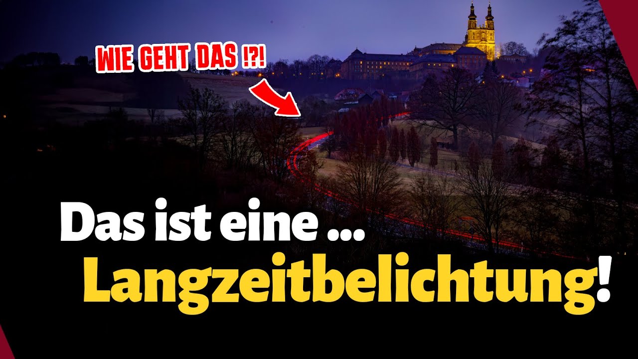 Langzeitbelichtung einfach erkl&auml;rt. Lichtzieher am Kloster Banz | Fotografieren