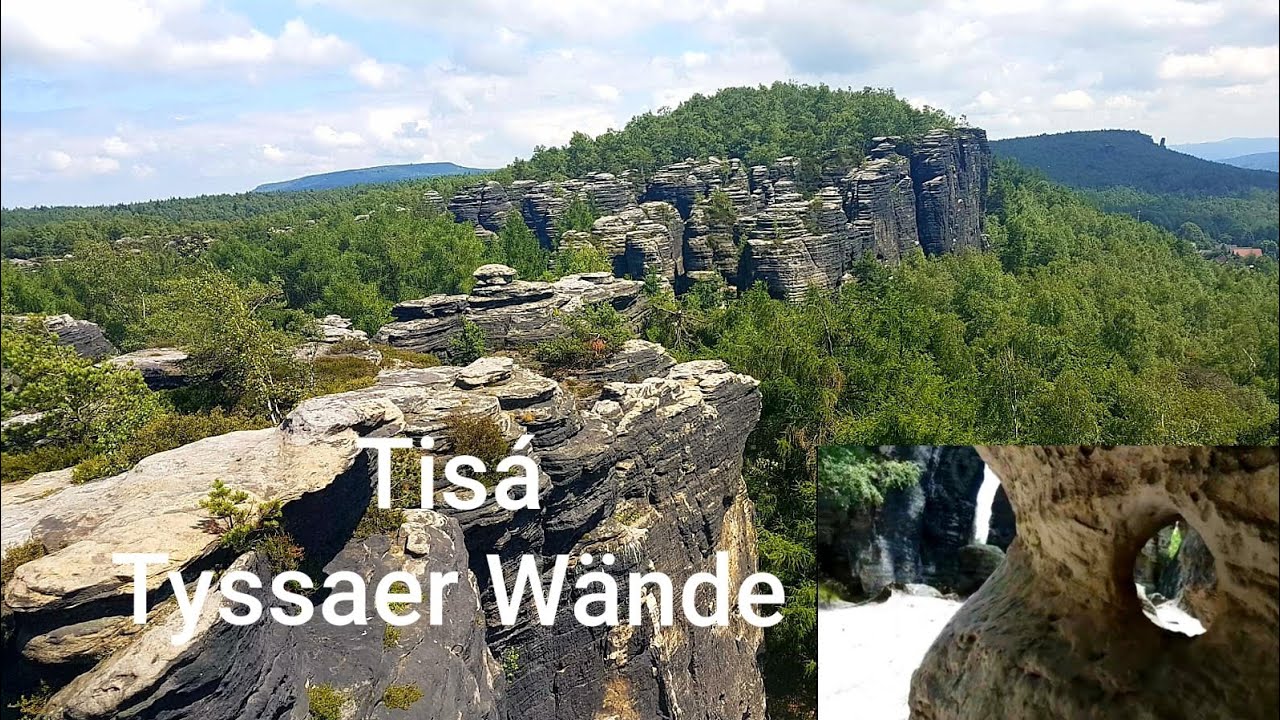 Sächsische Böhmische Schweiz Felsenstadt Tisá Tyssaer Wände Elbsandsteingebirge