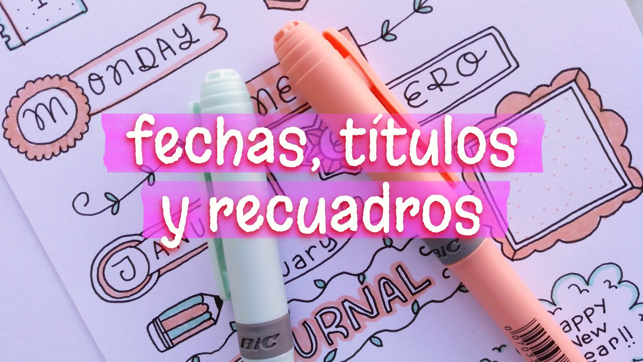 APUNTES BONITOS EN 2023 🌜CÓMO HACER TÍTULOS BONITOS, RECUADROS Y FECHAS PARA CUADERNOS