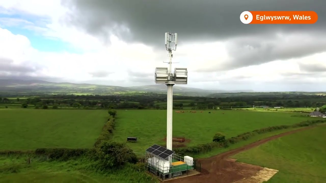 Vodafone tests 'self-powering' phone mast in the UK