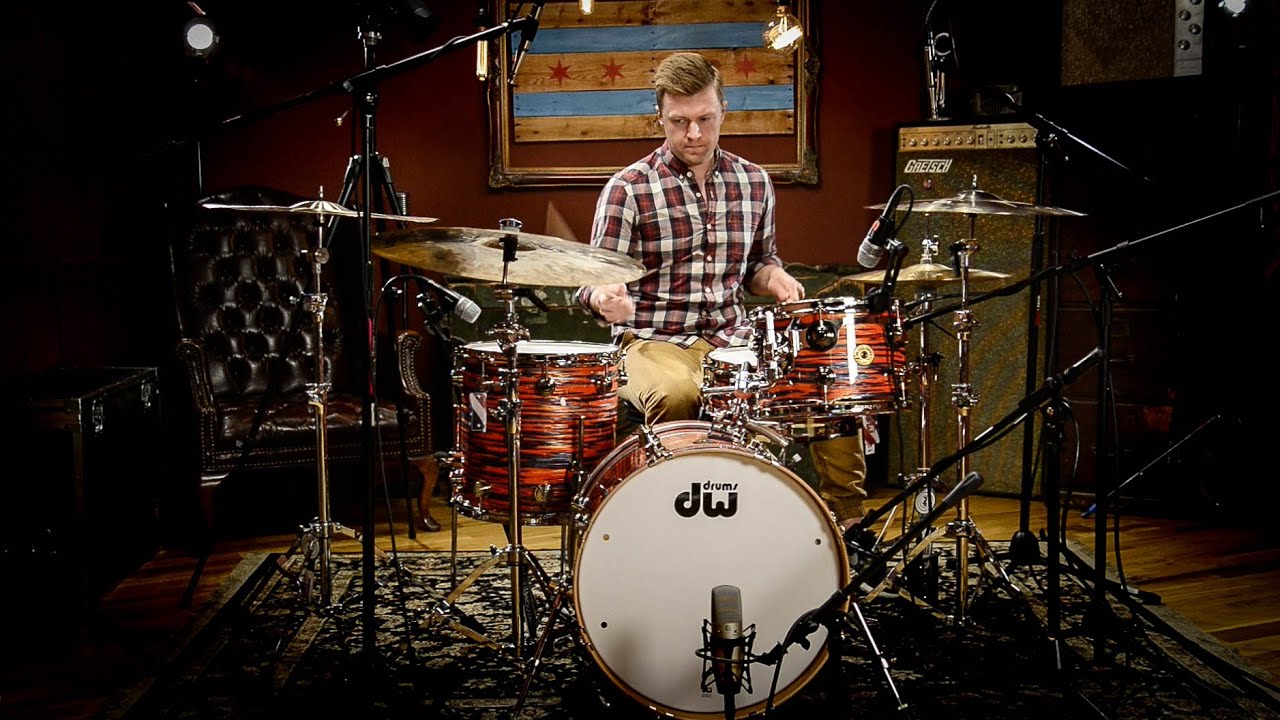 DW Jazz Series Cherry/Gum 3pc Tiger Oyster Drum Kit | Chicago Drum Exchange Demo | Mike Hussa