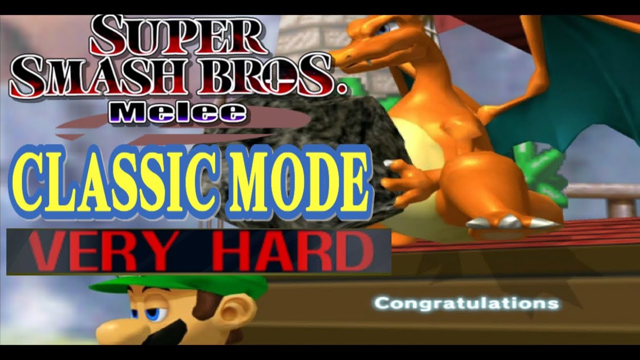 Super Smash Bros. Melee - Classic Mode Gameplay with Charizard (VERY HARD)