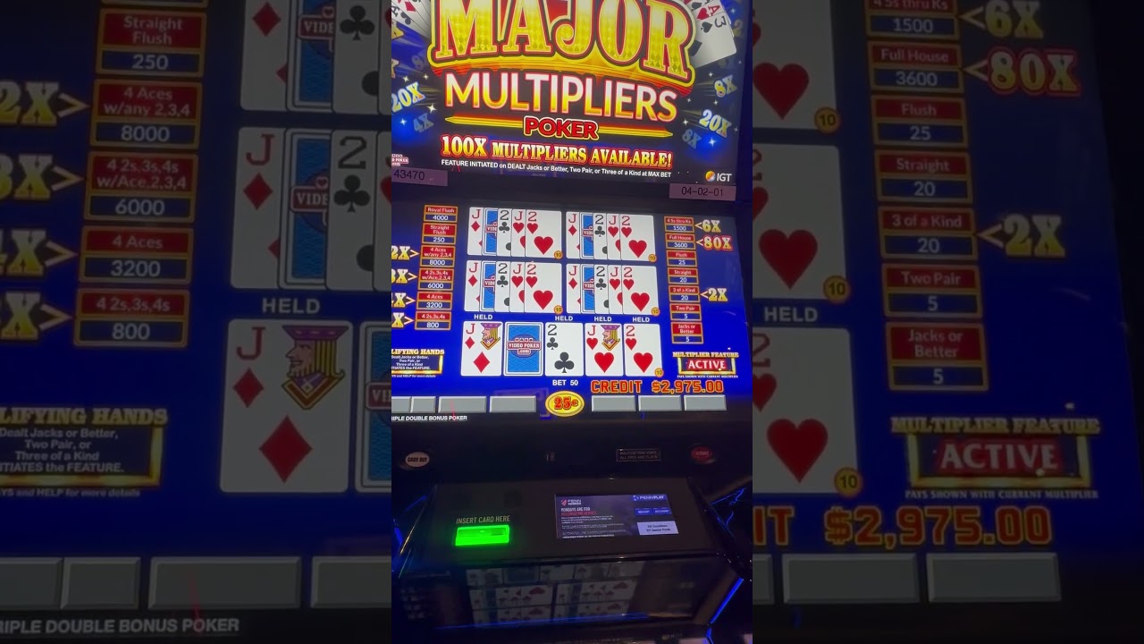 Major multipliers 80x win #videopoker