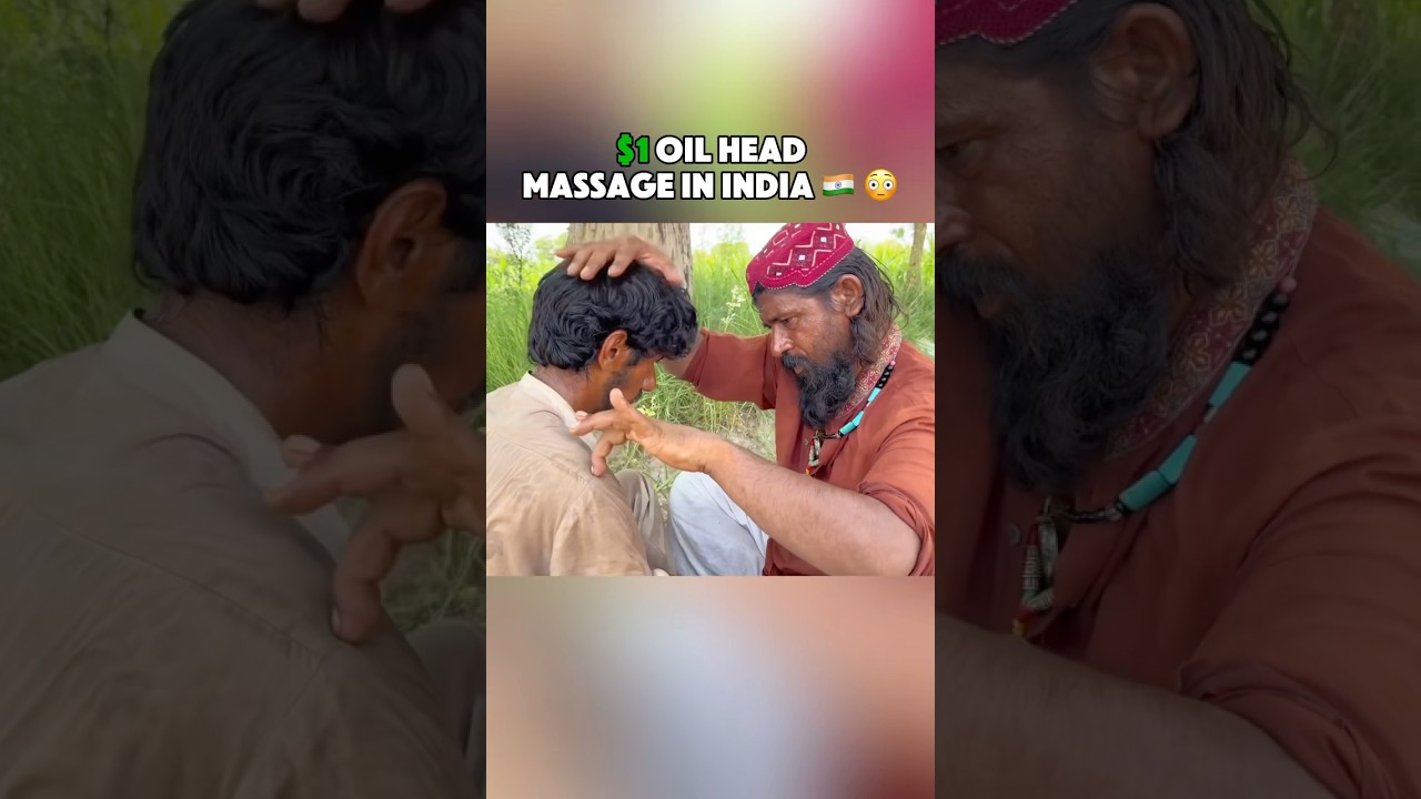 $1 Indian Head Massage || Relax & Sleep 💤😴 #asmr #headmassage #sleep #relaxing