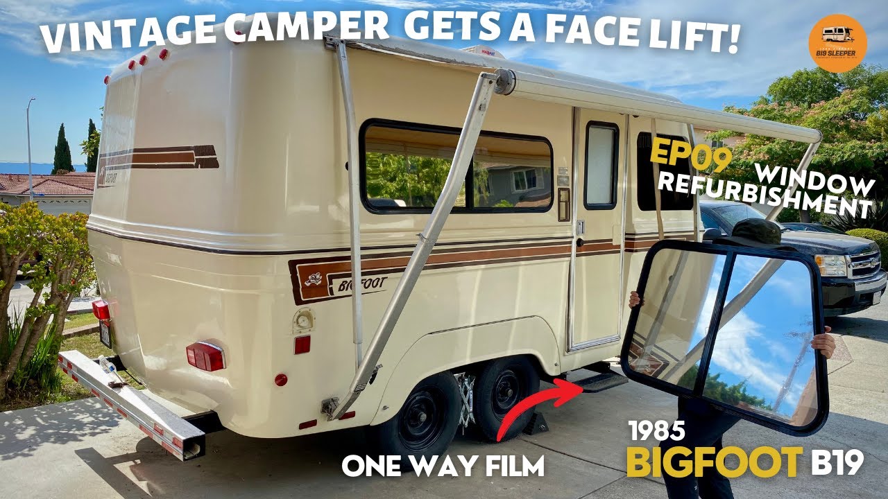 Vintage Fiberglass RV Camper Gets a Face Lift! Step-by-Step DIY Window Refurbishment and Buffing!