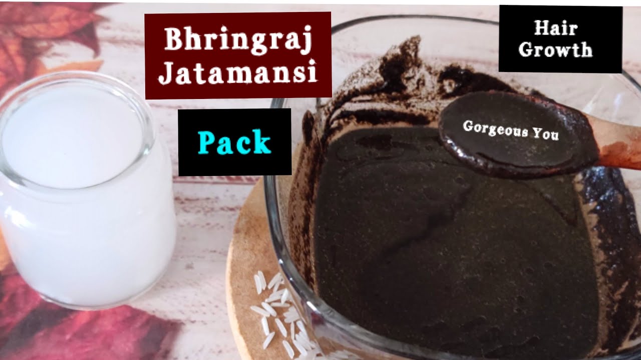 Nourish hair naturally with Bhringraj Jatamansi & Rice Hair Pack#Diy Ayurvedic Mask for Hair Growth#