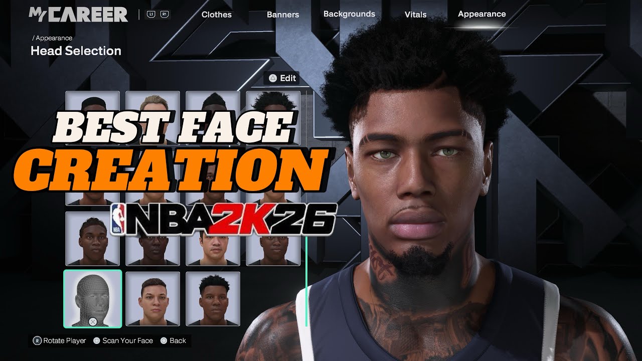 *NEW* BEST DRIPPY FACE CREATION TUTORIAL in NBA 2K26 •BEST COMP STAGE FACE CREATION NBA 2K26