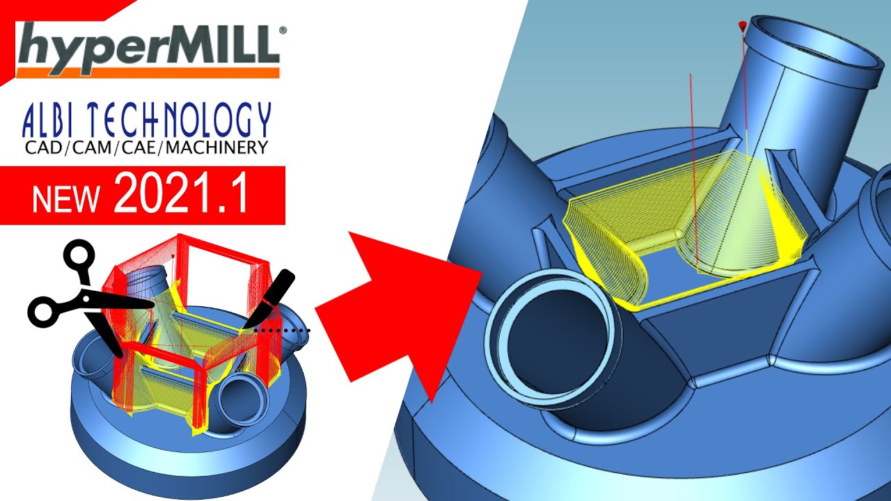hyperMILL(使い方) 2021.1 New | Edit toolpath ツールパス編集 | 3D Z level Shape Finishing 3Dシェイプ仕上げ加工 | トレーニング