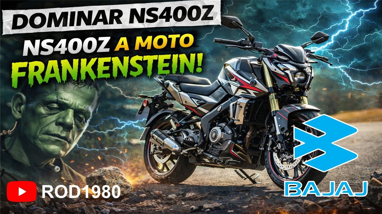 Dominar NS400Z a moto Frankenstein da BAJAJ.