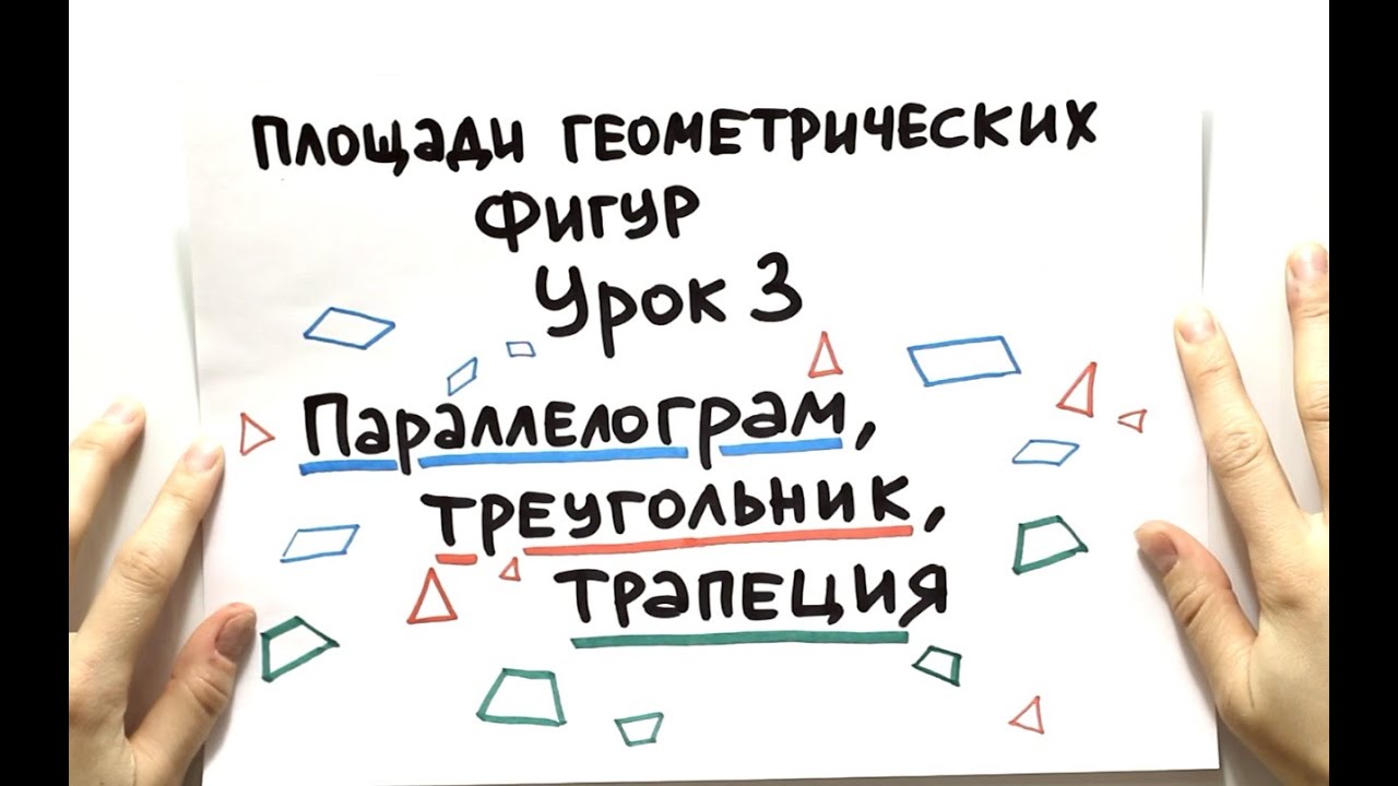 Площадь параллелограмма, треугольника, трапеции