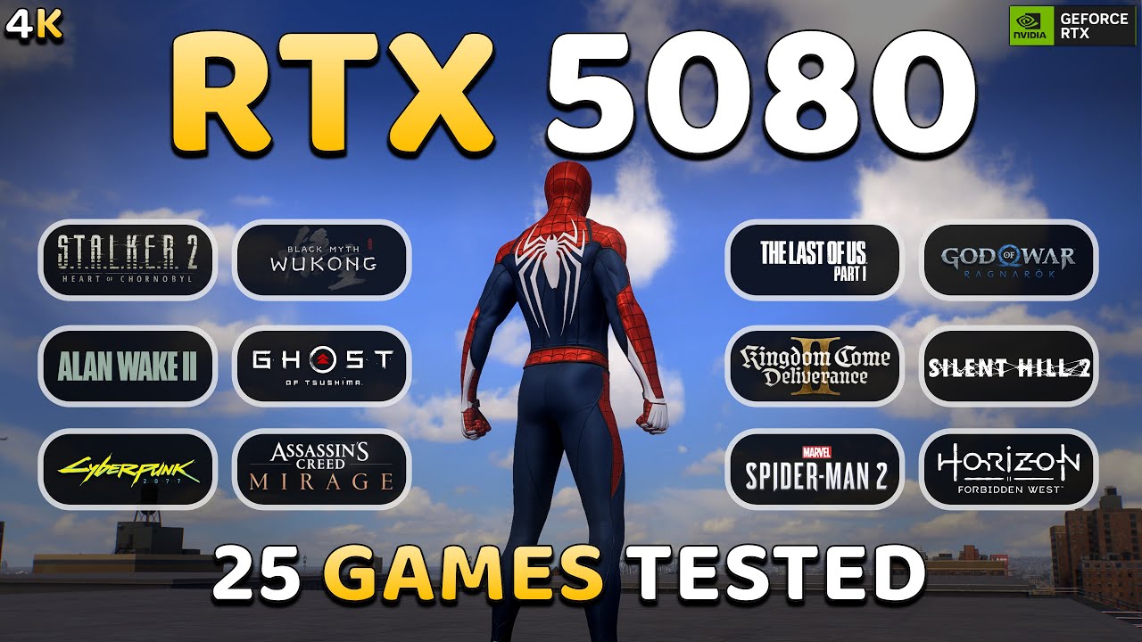 RTX 5080 : 4K Gaming Test in 25 Games