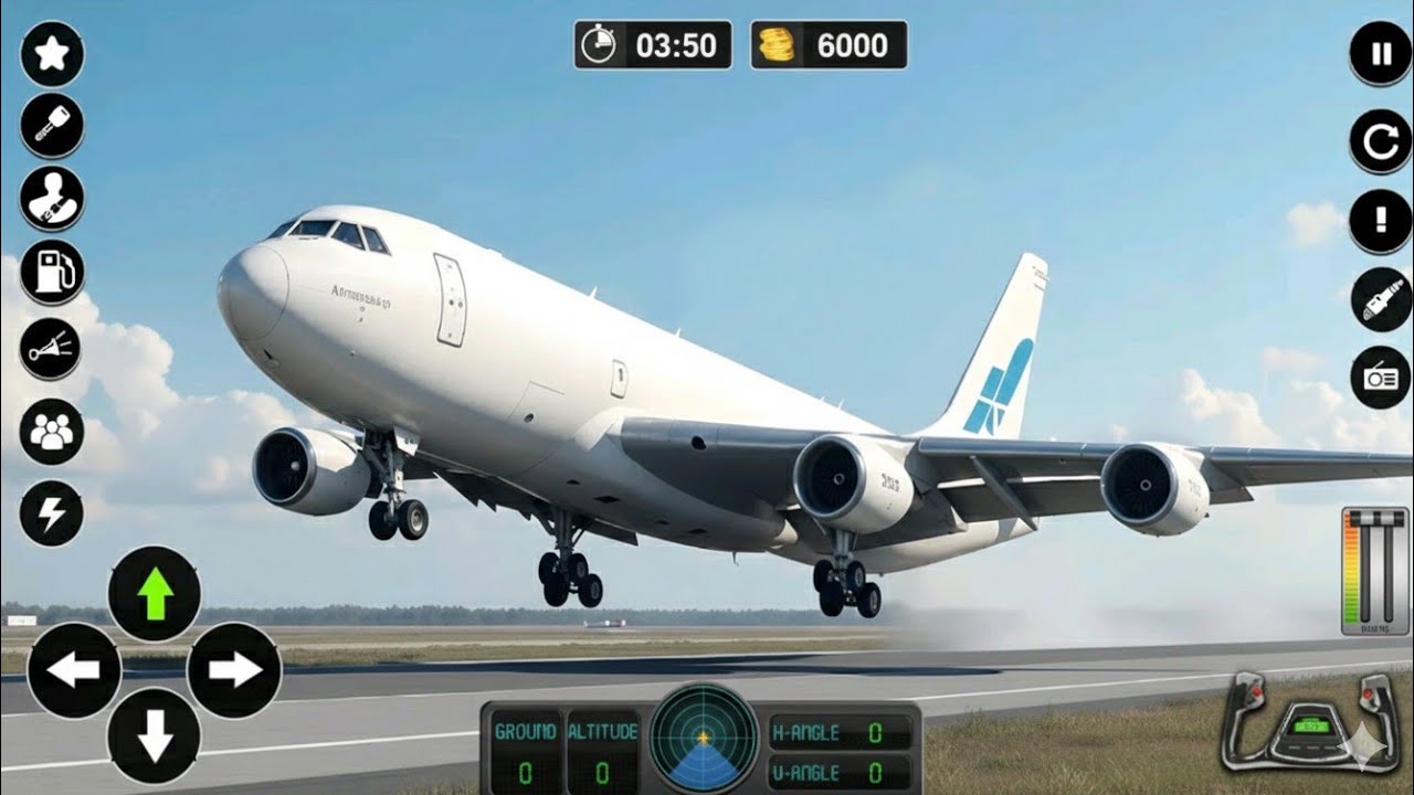 Realistic airplane takeoff gameplay | Extreme flight simulator adventure | Android gameplay 