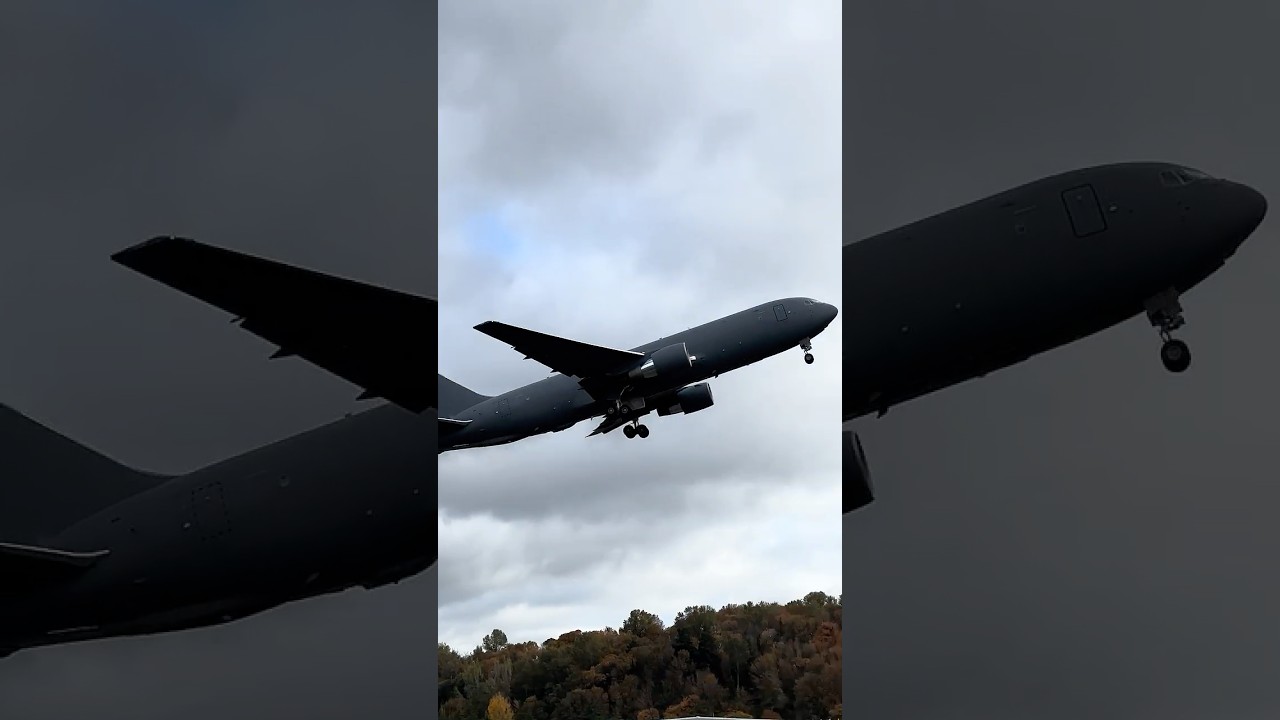 KC-767 departs Boeing field. (27-Oct-25)  #boeingaircraft #kc767 #767 #seattle