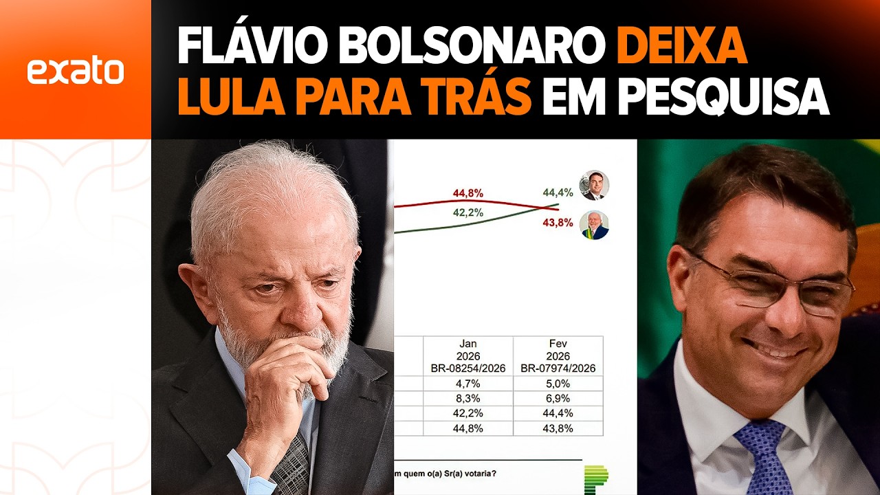Flávio Bolsonaro ULTRAPASSA Lula e VENCE no 2º turno, indica Paraná Pesquisas - PT fica PREOCUPADO