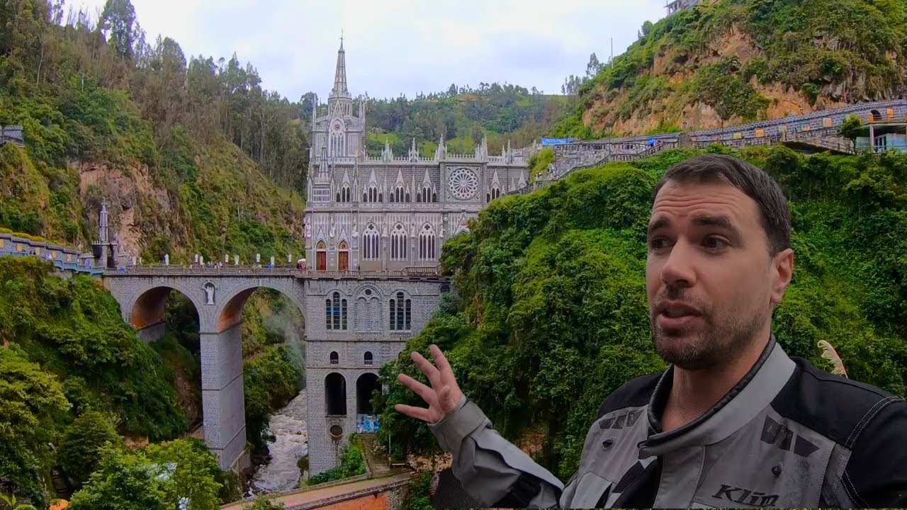 ENTERING ECUADOR BY MOTORCYCLE | EL SANTUARIO DE LAS LAJAS | RUMICHACA |