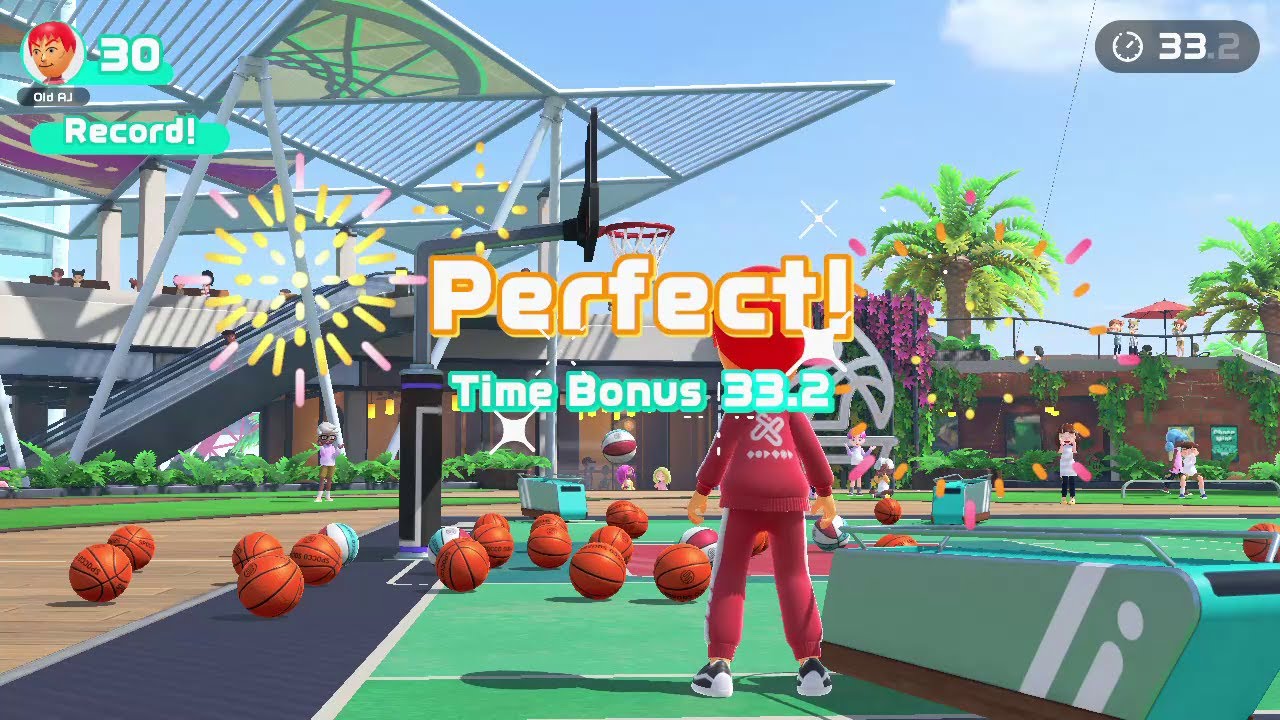 Nintendo Switch Sports - Perfect Game on Basketball: Three-Point Challenge (Full Gameplay)