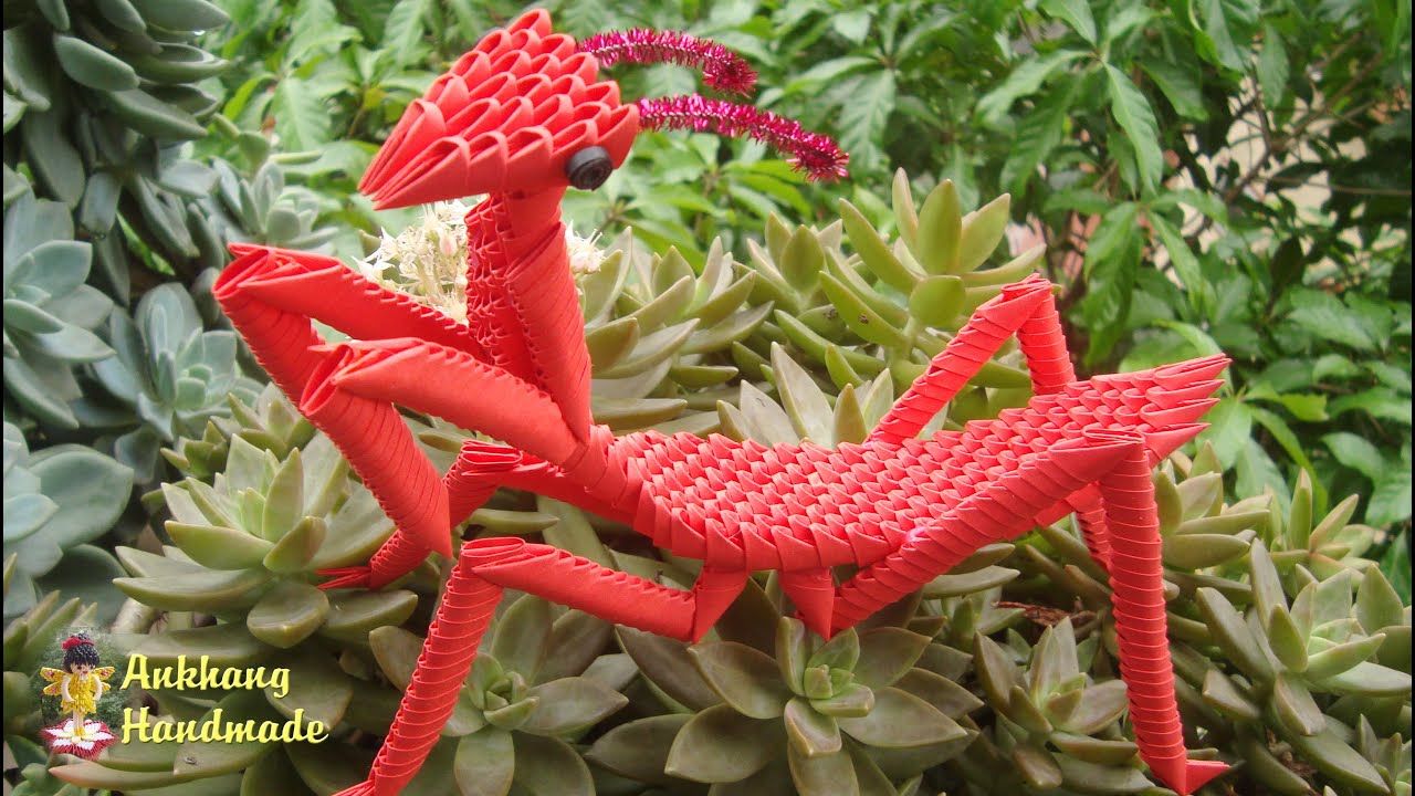 3D Origami Mantis Tutorial | DIY Paper Mantis Home Decorate Idea