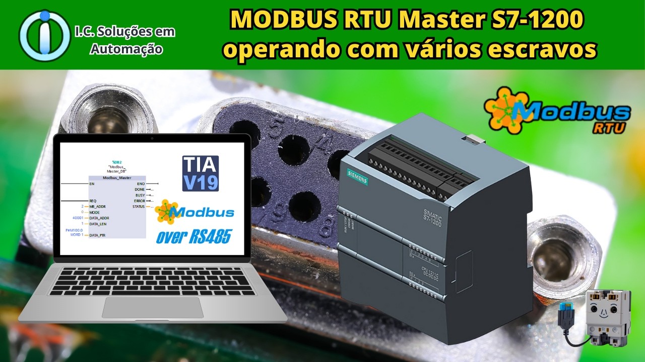 MODBUS RTU Master S7-1200 operando com vários escravos