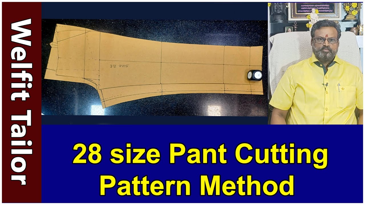 28 size Pant Cutting Pattern Method Detailly Explain in Tamil | Tailoring in Tamil | Welfit Tailor