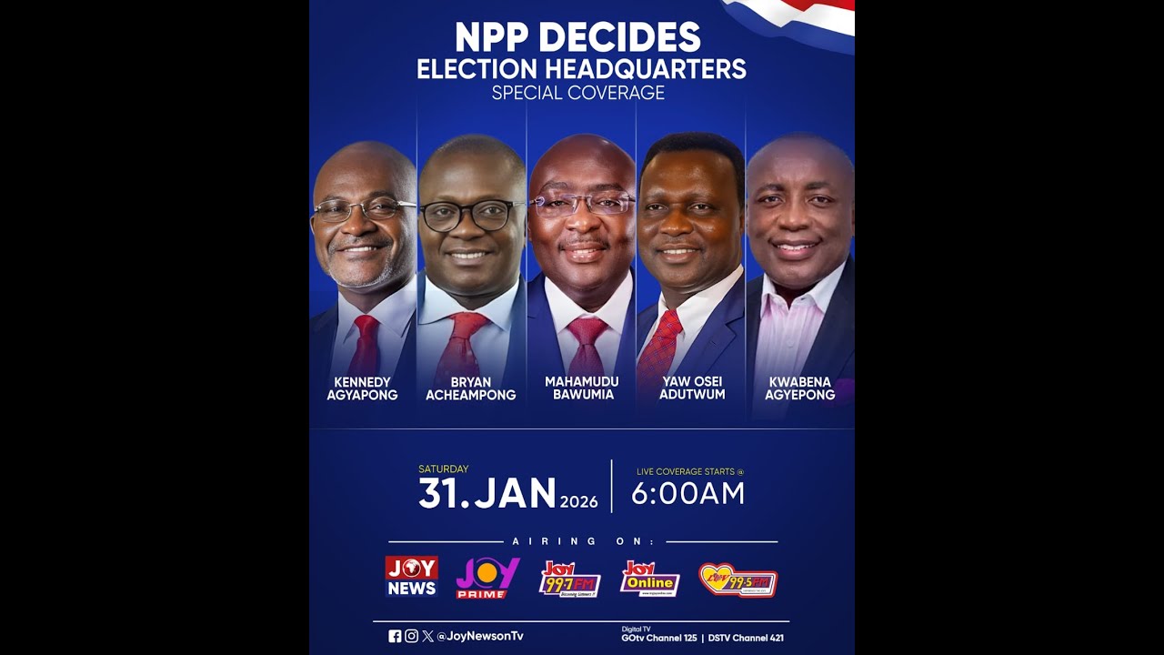 NPP Decides (31-01-2026): Party Elects 2028 Flagbearer Today