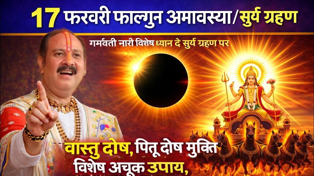 17 फरवरी फाल्गुन अमावस्या/सूर्य ग्रहण |अमावस्या + सूर्य ग्रहण का महायोग #amavasya #pradeepmishra 