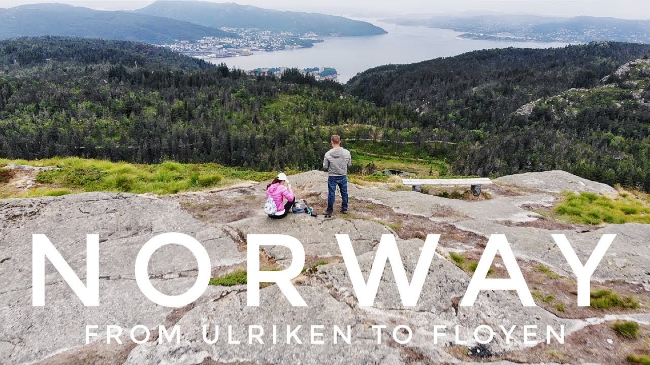 НОРВЕГИЯ 2018: треккинг от Ulriken to Floyen | Пьем воду из озера | Погода в Норвегии | ep2