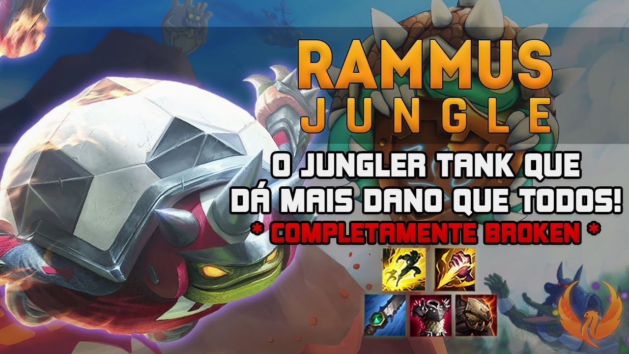 O JUNGLER TANK QUE DÁ MAIS DANO QUE TODOS! *COMPLETAMENTE BROKEN* - RAMMUS JUNGLE GAMEPLAY [PT-BR]