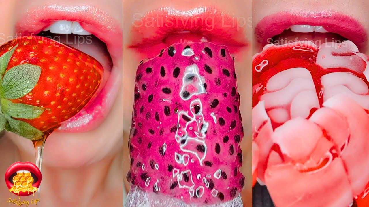 Satisfying ASMR Eating RED FOOD ❤️Compilation  Mukbang 먹방