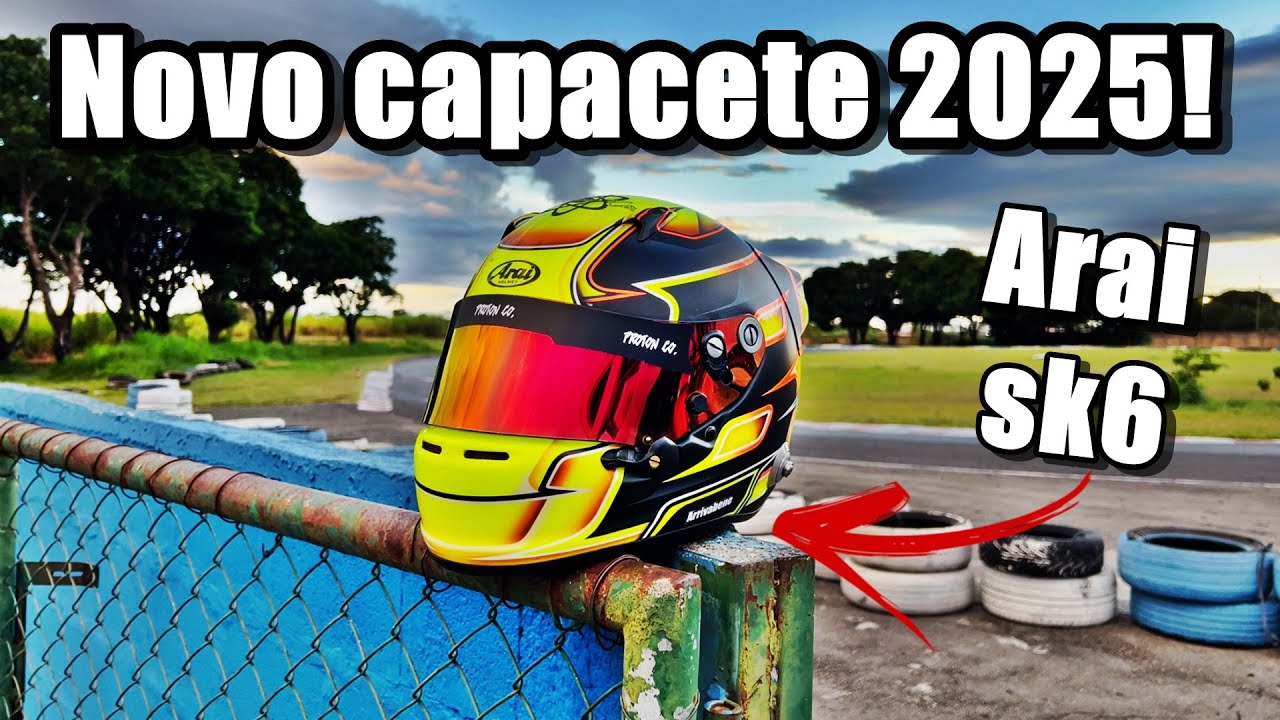 Comprei um Arai SK6 PINTADO! Capacete profissional de Kart!