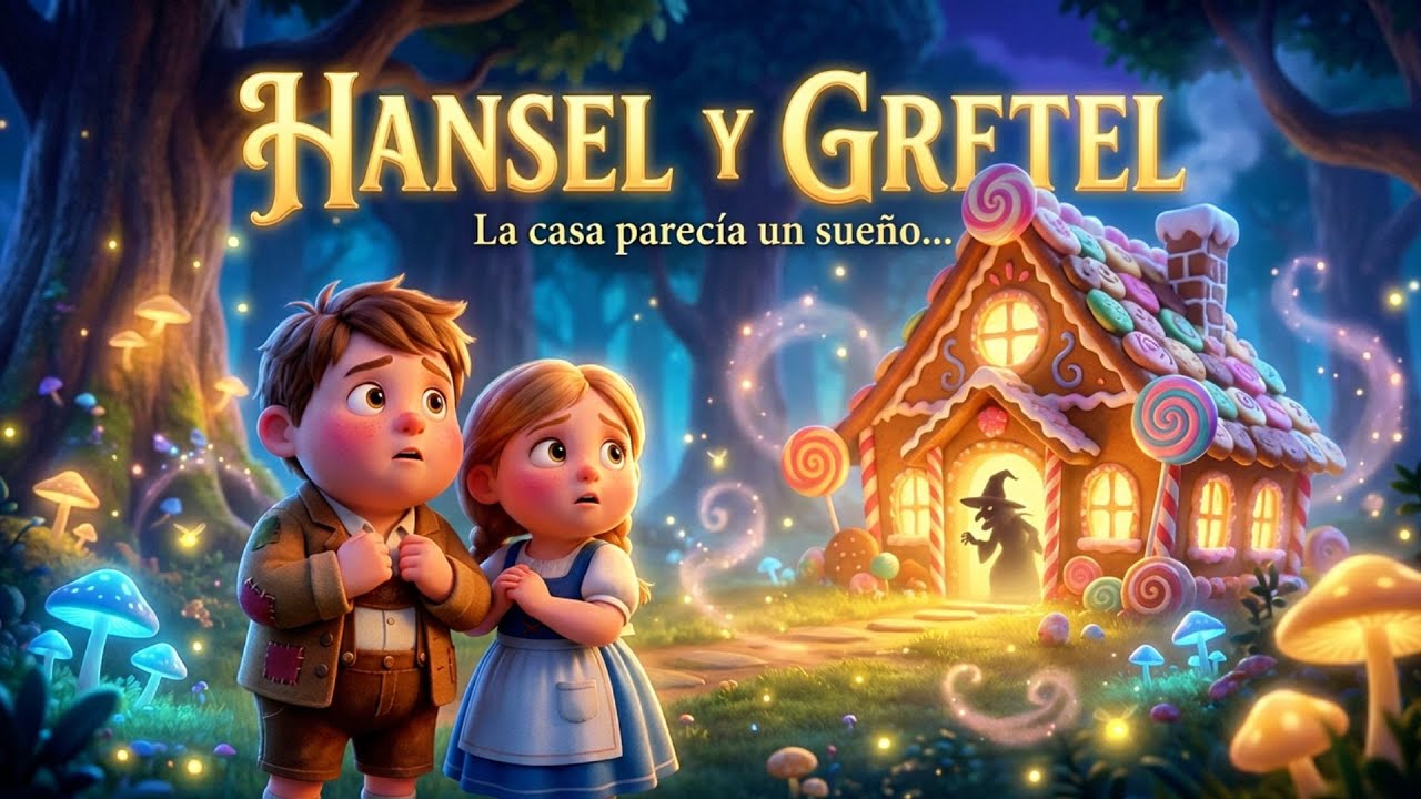 Hansel y Gretel 👦👧 La casa de chocolate 🍭 |  Cuento de Hadas.