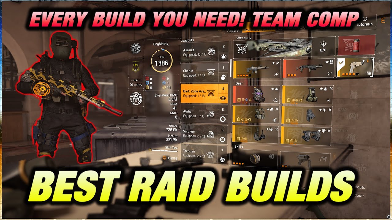 EVERY BUILD YOU NEED!!! BEST RAID BUILDS, MY LOADOUTS | The Division 2