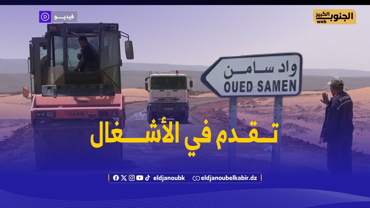 #تنمية ..تقدم أشغال إنجاز الطريق الولائي رقم 02 إليزي - برج عمر إدريس