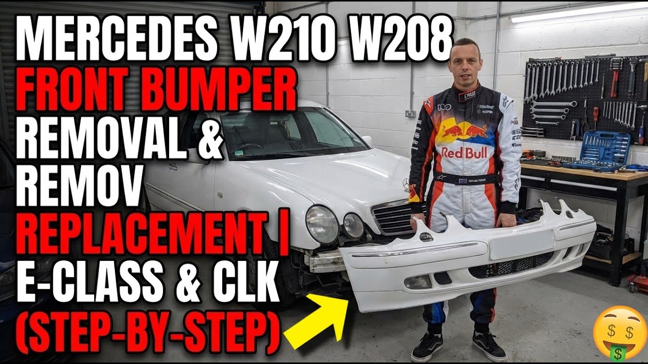 Снятие и замена переднего бампера Mercedes W210 W208 | E-Class и CLK