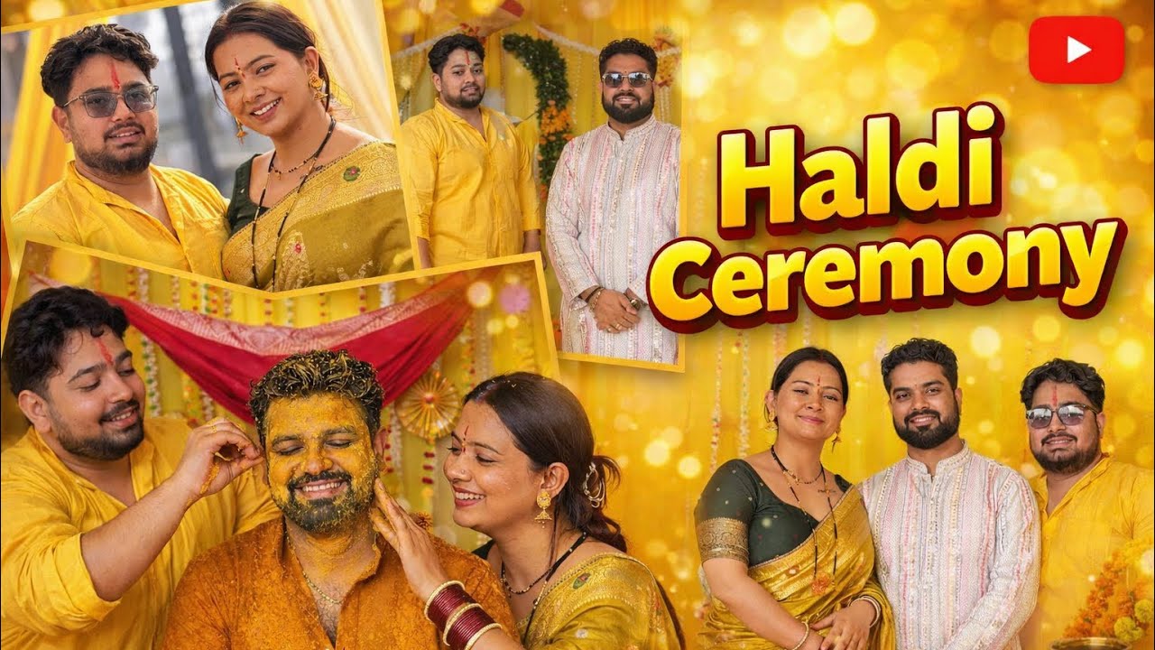 पहाड़ी रीति रिवाज से हल्दी हो गई🥰#vlogs #youtube 