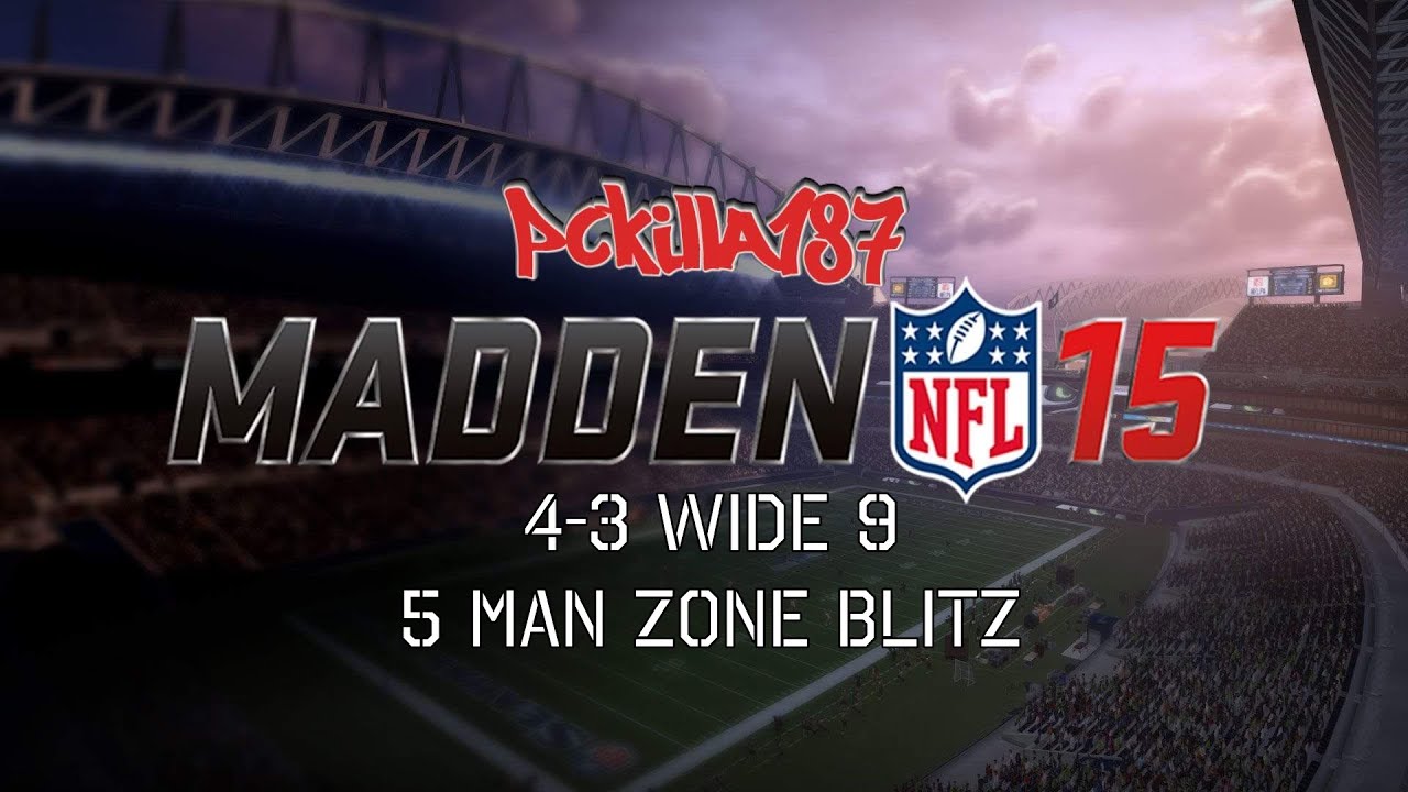 Madden 15 4-3 Wide 9 5 Man Zone Blitz PS3/360
