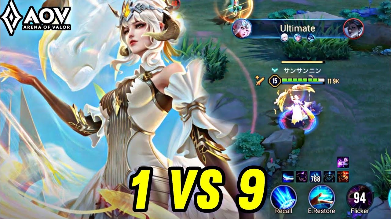 AOV : TEL'ANNAS GAMEPLAY | 1 VS 9 - ARENA OF VALOR LIÊNQUÂNMOBILE ROV