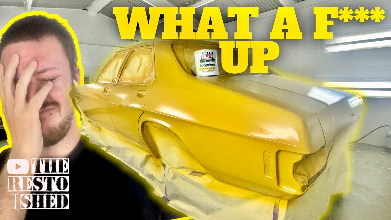 Полигрунт RestoFinish на HQ Holden — базовая реставрация кузова, часть 3 — The Resto Shed