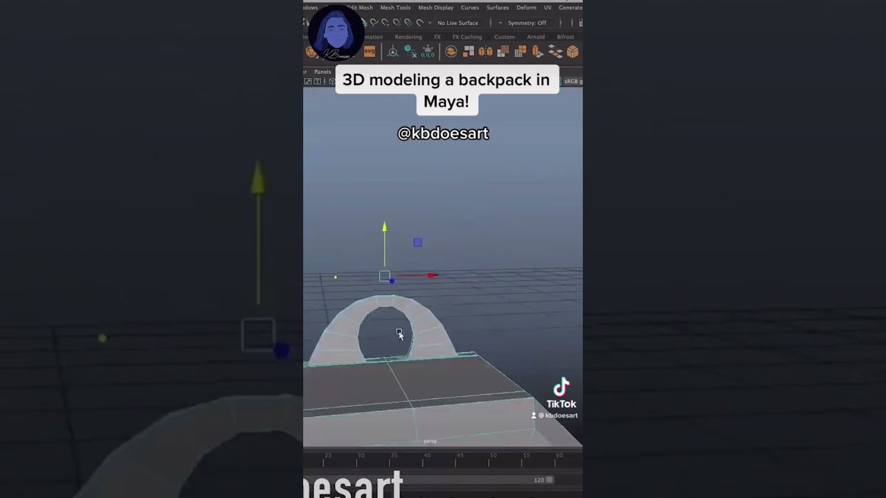 Backpack 3D Model in Maya