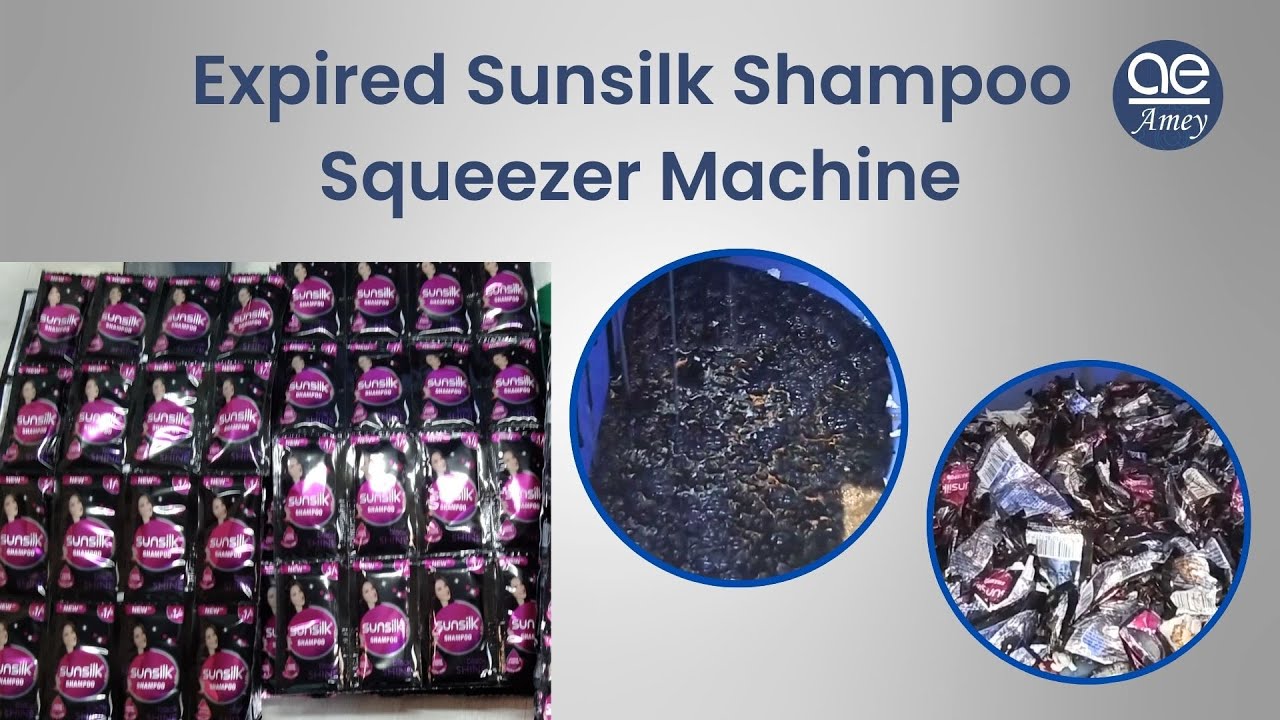 Shampoo Packet Recycling with Amey Engineers Squeezor Machine | Plastic Shredder
