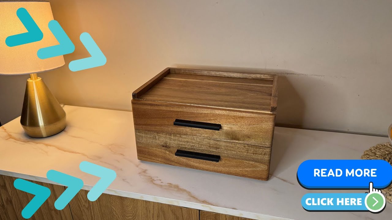 REVIEW // Acacia Wood Tea Bag Organizer with Gift Box, Double-Drawer Tea Box