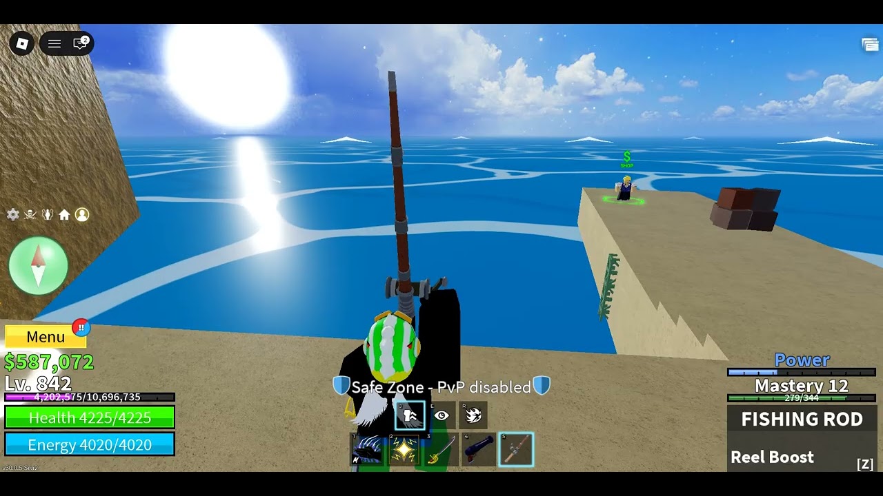 leveling up in blox fruits pt2