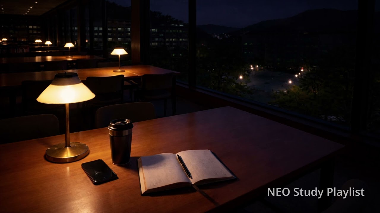 새벽 2시🌙, 도서관에 나 혼자 | Late Night Library Study 📚