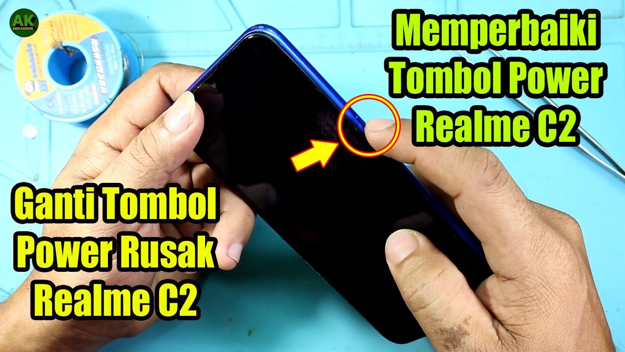 Cara memperbaiki tombol power Realme C2 || Ganti tombol power rusak HP Realme C2..?