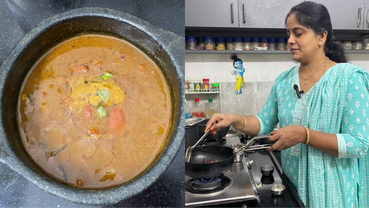 Tasty garlic and small onion Kuzhambu for rice and curd rice 