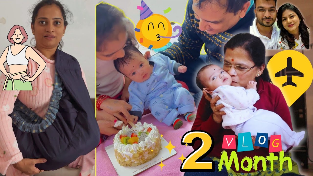 Vishal & Pia on the way of Lucknow✈️ I am Back in Shape🤱Anisha's 2nd Month Celebration🎂Mom On Duty