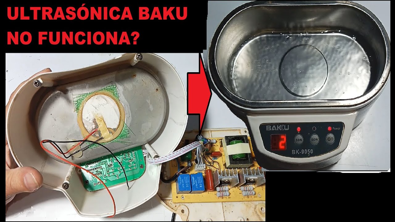 REPARACIÓN, ARREGLO MÁQUINA-TINA LAVADORA ULTRASONIDO BAKU 9050 (ULTRASONIC CLEANER - WASHER REPAIR)